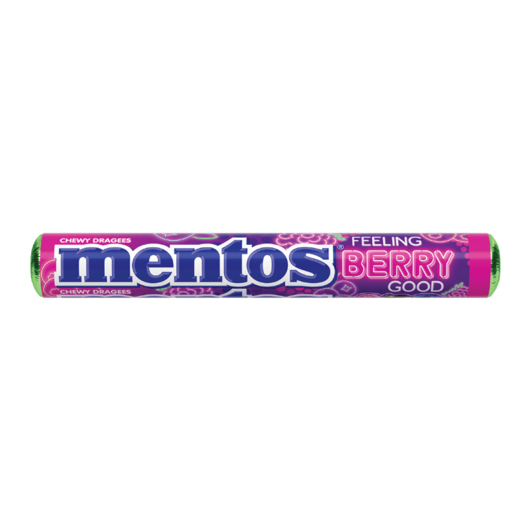MENTOS S/BERRY ROLLS 37.5G